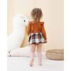imageRenotemy Newborn Baby Girl Clothes Infant Girl Outfits Knit Romper Dress with Hat Baby Clothes for Girls 018 MonthsBrown Plaid
