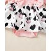 imageRenotemy Newborn Baby Girl Clothes Infant Girl Outfits Knit Romper Dress with Hat Baby Clothes for Girls 018 MonthsPinkcow