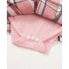 imageRenotemy Newborn Baby Girl Clothes Infant Girl Outfits Knit Romper Dress with Hat Baby Clothes for Girls 018 MonthsPlaid Pink
