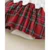 imageRenotemy Newborn Baby Girl Clothes Infant Girl Outfits Knit Romper Dress with Hat Baby Clothes for Girls 018 MonthsRed Plaid
