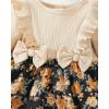 imageRenotemy Newborn Baby Girl Clothes Infant Girl Outfits Knit Romper Dress with Hat Baby Clothes for Girls 018 MonthsYellow Rose