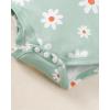 imageRenotemy Newborn Baby Girl Clothes Outfits Infant Romper Ruffle Floral Pants Cute Toddler Baby Girl Clothes SetGreen Daisy