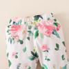 imageRenotemy Newborn Baby Girl Clothes Outfits Infant Romper Ruffle Floral Pants Cute Toddler Baby Girl Clothes SetLight Mint