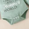 imageRenotemy Newborn Baby Girl Clothes Outfits Infant Romper Ruffle Floral Pants Cute Toddler Baby Girl Clothes SetLight Mint