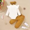 imageRenotemy Newborn Baby Girl Clothes Outfits Infant Romper Ruffle Floral Pants Cute Toddler Baby Girl Clothes SetLovelywhitelong Sleeve
