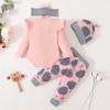 imageRenotemy Newborn Baby Girl Clothes Outfits Infant Romper Ruffle Floral Pants Cute Toddler Baby Girl Clothes SetMulticoloured
