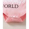 imageRenotemy Newborn Baby Girl Clothes Outfits Infant Romper Ruffle Floral Pants Cute Toddler Baby Girl Clothes SetPink Floral Bowknot