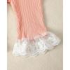 imageRenotemy Newborn Baby Girl Clothes Outfits Infant Romper Ruffle Floral Pants Cute Toddler Baby Girl Clothes SetPink Strip