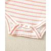 imageRenotemy Newborn Baby Girl Clothes Outfits Infant Romper Ruffle Floral Pants Cute Toddler Baby Girl Clothes SetPink Strip