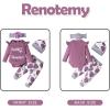 imageRenotemy Newborn Baby Girl Clothes Outfits Infant Romper Ruffle Floral Pants Cute Toddler Baby Girl Clothes SetPurple