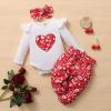 imageRenotemy Newborn Baby Girl Clothes Outfits Infant Romper Ruffle Floral Pants Cute Toddler Baby Girl Clothes SetValentinesfloral