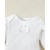 imageRenotemy Newborn Baby Girl Clothes Outfits Infant Romper Ruffle Floral Pants Cute Toddler Baby Girl Clothes SetWhite Blue Strip