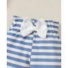 imageRenotemy Newborn Baby Girl Clothes Outfits Infant Romper Ruffle Floral Pants Cute Toddler Baby Girl Clothes SetWhite Blue Strip