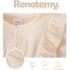 imageRenotemy Newborn Infant Baby Girl Clothes Cotton Linen Rompers Solid Ruffle Jumpsuits Infant Baby Clothes GirlBeige