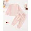 imageRenotemy Newborn Infant Baby Girl Clothes Outfits Fall Winter Long Sleeve Sweatshirts Pants Cute Baby Girl Outfits SetBeige Waffle