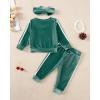 imageRenotemy Newborn Infant Baby Girl Clothes Outfits Fall Winter Long Sleeve Sweatshirts Pants Cute Baby Girl Outfits SetBlue Velour