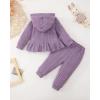 imageRenotemy Newborn Infant Baby Girl Clothes Outfits Fall Winter Long Sleeve Sweatshirts Pants Cute Baby Girl Outfits SetHoodie Purple