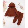 imageRenotemy Newborn Infant Baby Girl Clothes Outfits Fall Winter Long Sleeve Sweatshirts Pants Cute Baby Girl Outfits SetHoodie Red