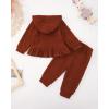 imageRenotemy Newborn Infant Baby Girl Clothes Outfits Fall Winter Long Sleeve Sweatshirts Pants Cute Baby Girl Outfits SetHoodie Red