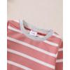 imageRenotemy Newborn Infant Baby Girl Clothes Outfits Fall Winter Long Sleeve Sweatshirts Pants Cute Baby Girl Outfits SetPink Strip