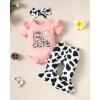imageRenotemy Newborn Infant Baby Girl Clothes Summer Outfits Infant Romper Pants Cute Toddler Girl Clothes Gift SetFlare Pink