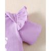 imageRenotemy Newborn Infant Baby Girl Clothes Summer Outfits Infant Romper Pants Cute Toddler Girl Clothes Gift SetPurpleflower