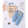 imageRenotemy Newborn Infant Baby Girl Clothes Summer Outfits Infant Romper Pants Cute Toddler Girl Clothes Gift SetRib Blue