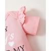 imageRenotemy Newborn Infant Baby Girl Clothes Summer Outfits Infant Romper Pants Cute Toddler Girl Clothes Gift SetRuffle Pink
