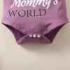 imageRenotemy Newborn Infant Baby Girl Clothes Summer Outfits Infant Romper Pants Cute Toddler Girl Clothes Gift SetShort Deep Purple