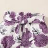 imageRenotemy Newborn Infant Baby Girl Clothes Summer Outfits Infant Romper Pants Cute Toddler Girl Clothes Gift SetShort Deep Purple