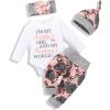 imageRenotemy Newborn Baby Girl Clothes Outfits Infant Romper Ruffle Floral Pants Cute Toddler Baby Girl Clothes SetPink
