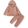 imageRenotemy Newborn Infant Baby Girl Clothes Outfits Fall Winter Long Sleeve Sweatshirts Pants Cute Baby Girl Outfits SetHoodie Dusky Pink