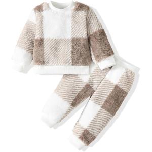 imageRenotemy Newborn Infant Baby Girl Clothes Outfits Fall Winter Long Sleeve Sweatshirts Pants Cute Baby Girl Outfits SetFlannel Plaid