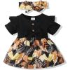imageRenotemy Newborn Infant Baby Girl Dresses Toddler Girl Clothes Gifts Flower Sundress Summer Outfits Baby Clothes for GirlsLeave Print