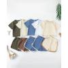 imageRenotemy Toddler Baby Boy Boy Summer Clothes Waffle Short Sleeve TShirt Short Pants Two Piece Solid Outfit Sports Short SetBeige