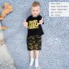 imageToddler Baby Boy Clothes Summer Outfits Cotton Short Sleeve TShirt Dinosaurs Shorts Set Boy Clothes Outfits SetBlack