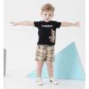 imageToddler Baby Boy Clothes Summer Outfits Cotton Short Sleeve TShirt Dinosaurs Shorts Set Boy Clothes Outfits SetBlack Bear