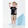 imageToddler Baby Boy Clothes Summer Outfits Cotton Short Sleeve TShirt Dinosaurs Shorts Set Boy Clothes Outfits SetBlack Bear