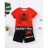 imageToddler Baby Boy Clothes Summer Outfits Cotton Short Sleeve TShirt Dinosaurs Shorts Set Boy Clothes Outfits SetRed Spider
