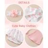 imageRenotemy Preemie Newborn Baby Girl Clothes Infant Romper Fall Winter Outfits Gifts for Girls Cute Bell Bottoms Pant SetsPink Heart