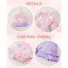 imageRenotemy Preemie Newborn Baby Girl Clothes Infant Romper Fall Winter Outfits Gifts for Girls Cute Bell Bottoms Pant SetsPurple