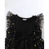 imageRenotemy Baby Girl Flower Dress Summer Tutu Tulle Boho Princess Wedding Birthday Party Dresses for Infant Girls 018 MonthsBlack Sequin