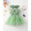 imageRenotemy Baby Girl Flower Dress Summer Tutu Tulle Boho Princess Wedding Birthday Party Dresses for Infant Girls 018 MonthsGreen Embroidery