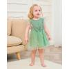 imageRenotemy Baby Girl Flower Dress Summer Tutu Tulle Boho Princess Wedding Birthday Party Dresses for Infant Girls 018 MonthsGreen Embroidery