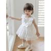 imageRenotemy Baby Girl Flower Dress Summer Tutu Tulle Boho Princess Wedding Birthday Party Dresses for Infant Girls 018 MonthsOffwhite Lace