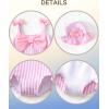 imageRenotemy Baby Girl Swimsuit Infant Bathing Suit Swimwear Sleeveless Bikini Tankini Toddler Girl OnePiece Swimsuit with HatPink Strip