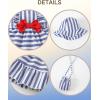 imageRenotemy Newborn Infant Baby Girl Dresses Summer Outfits Boho Casual Sundress Gifts Toddler Clothes for Girl with Hat and BagBlue Stripe