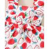 imageRenotemy Newborn Infant Baby Girl Dresses Summer Outfits Boho Casual Sundress Gifts Toddler Clothes for Girl with Hat and BagStrawberry