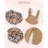 imageRenotemy Baby Boy Clothes Flannel Plaid BodysuitCorduroy OverallsBeret Hat 3Pcs Fall Winter Outfits for 324 Months BoysApricot