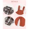 imageRenotemy Baby Boy Clothes Flannel Plaid BodysuitCorduroy OverallsBeret Hat 3Pcs Fall Winter Outfits for 324 Months BoysBrown